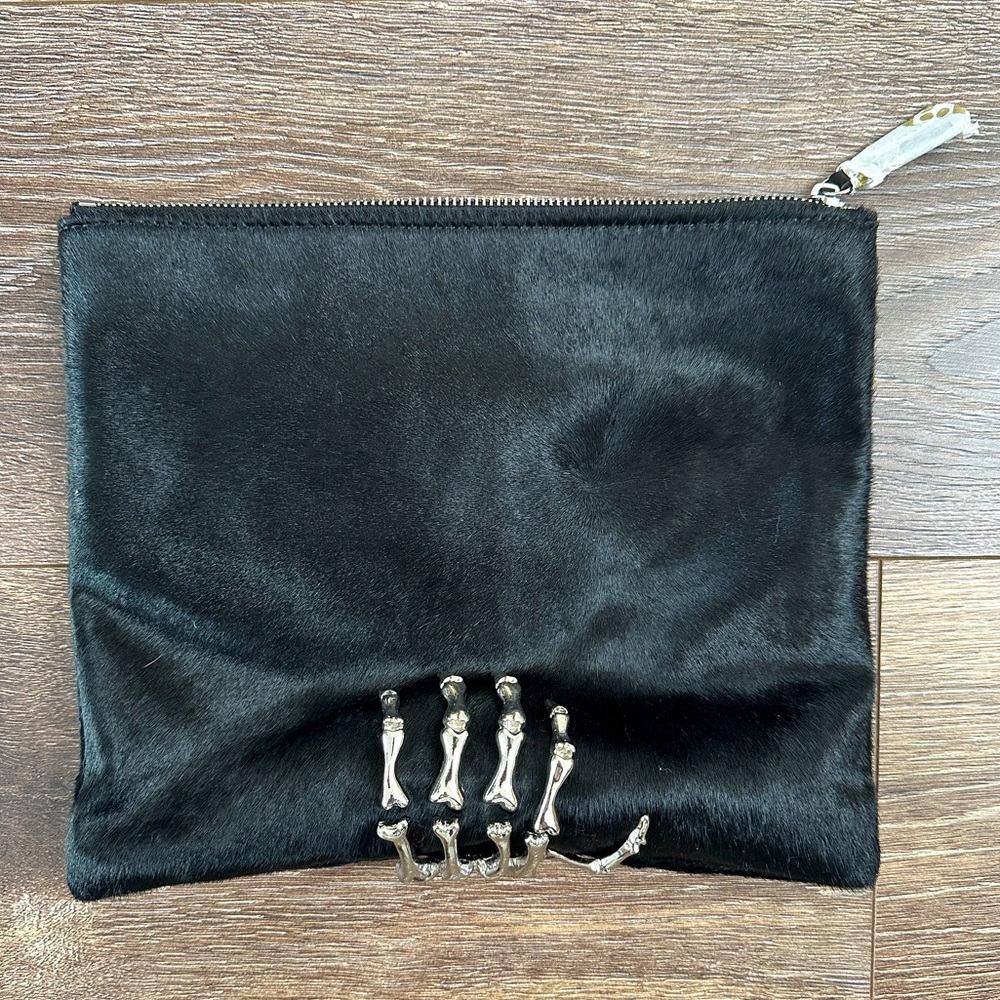 Mara & Mine leather skeleton clutch
